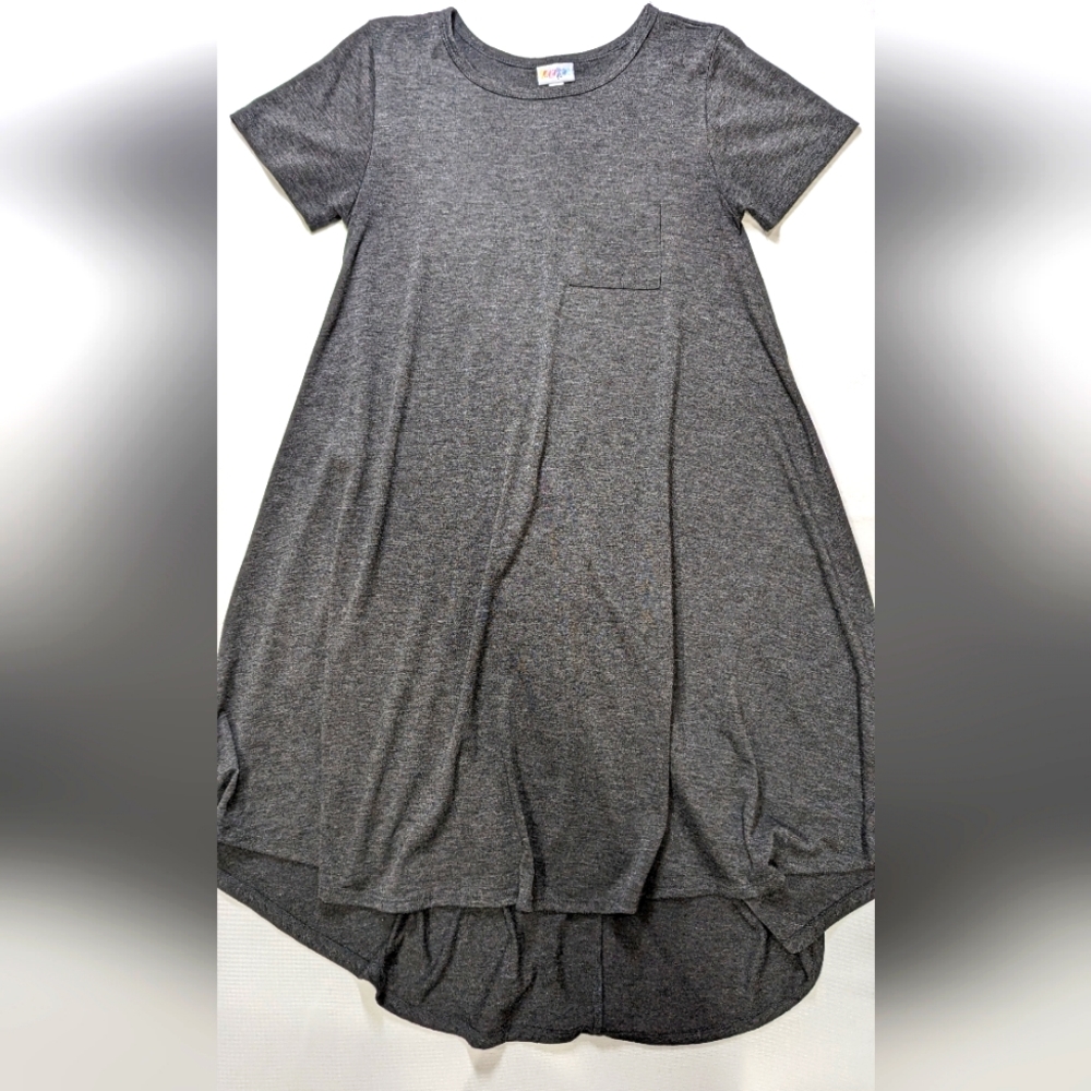 LuLaRoe Solid Gray Carly Dress XS